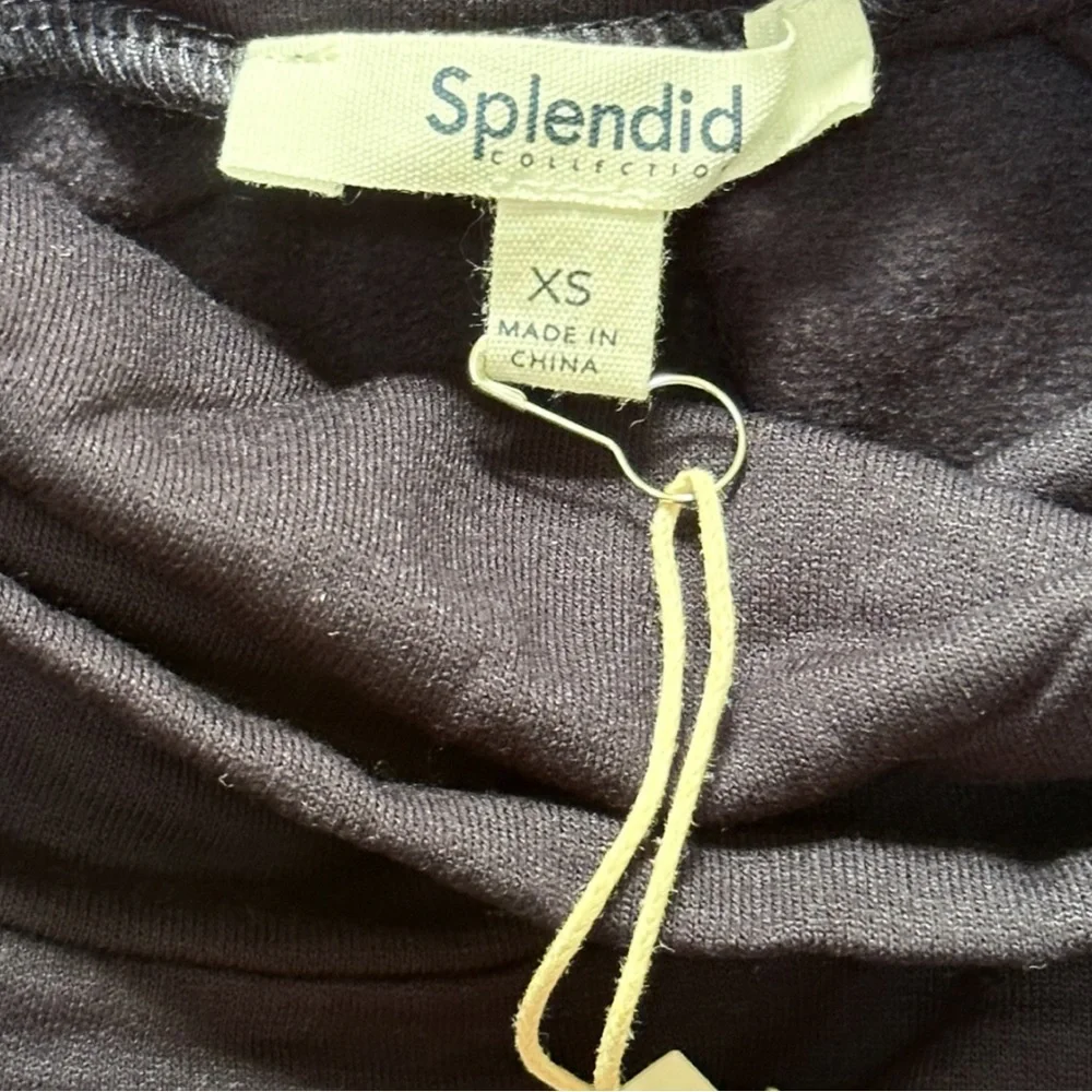 HP✨ NWT Splendid Navy Blue Soft Stretch Turtleneck Sweater Fall Autumn Top XS - Picture 4 of 5